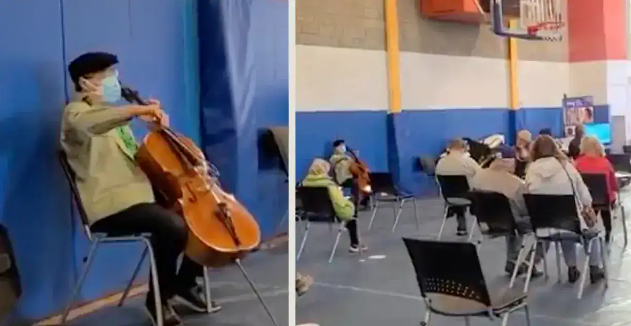 Yo-Yo Ma Holds Surprise Concert While People Received COVID-19 Vaccinations